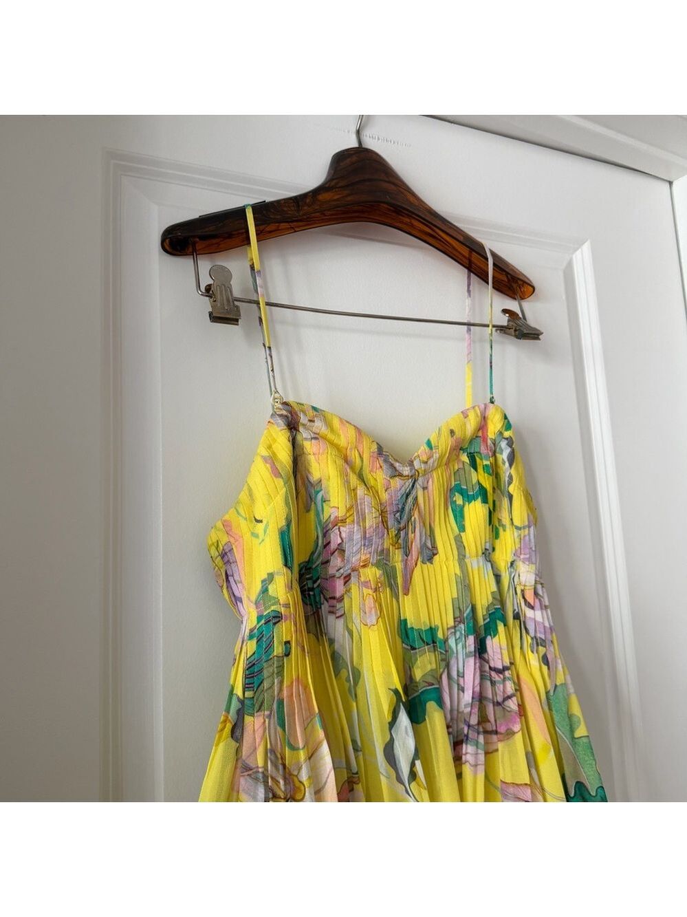 Farm Rio Yellow Jellyfish Bouquet Layered Maxi Dress - Picture 2 of 9